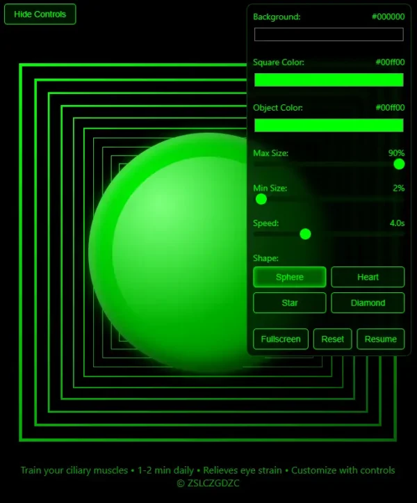 Near-Far Ocular Accommodation Trainer