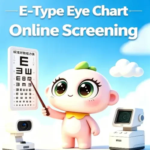 E type Eye Chart Random E-Chart Vision Test (Version 1.0)